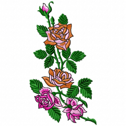 Flowers And Tree Embroidery Design 11 Flowers And Tree Embroidery Design 11